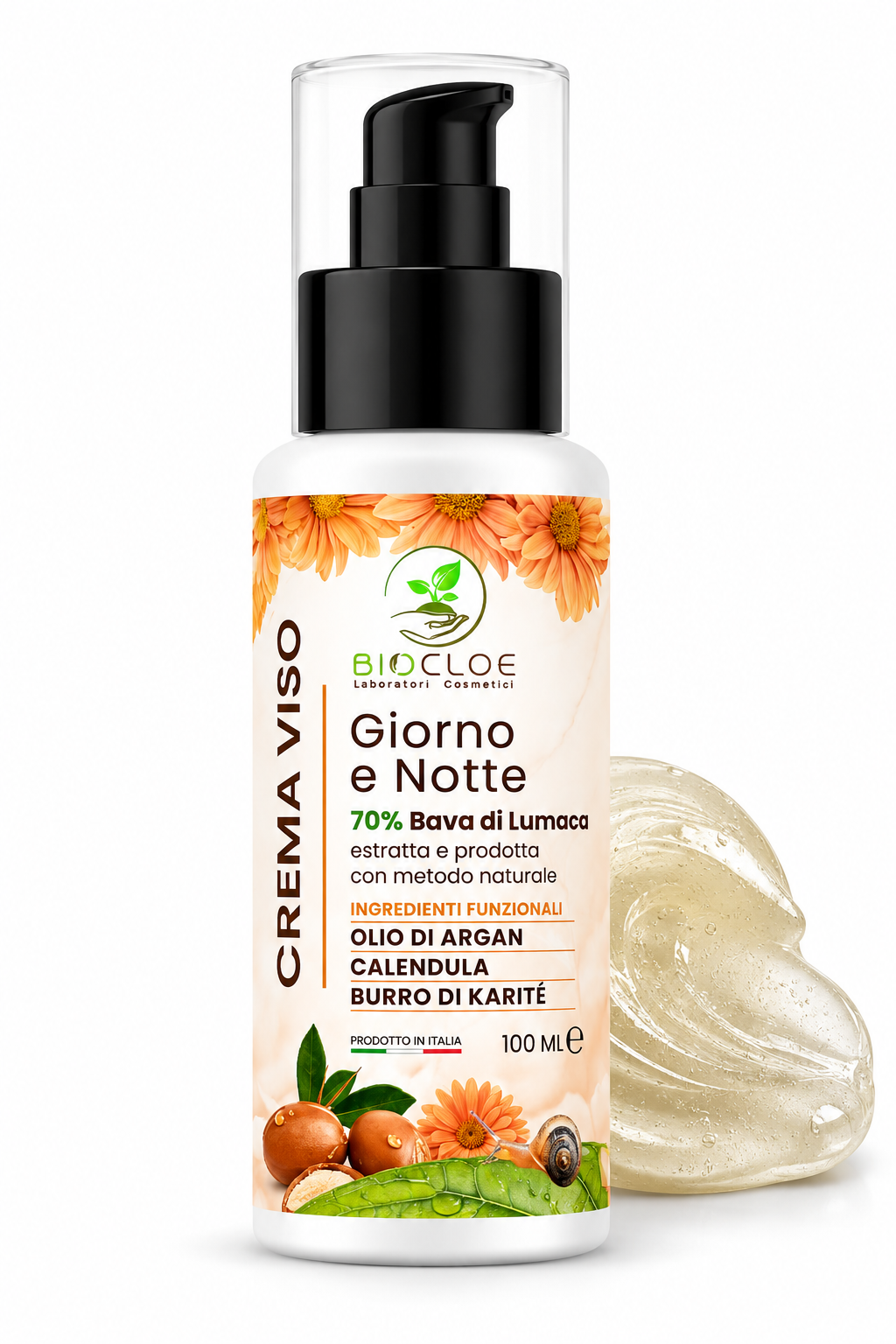 Crema viso giorno e notte con ingredienti biologici