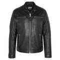 BIKER JACKET WITH QUILTED SLEEVES