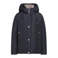Aquascutum giubbotto, colore blu, cappuccio removibile