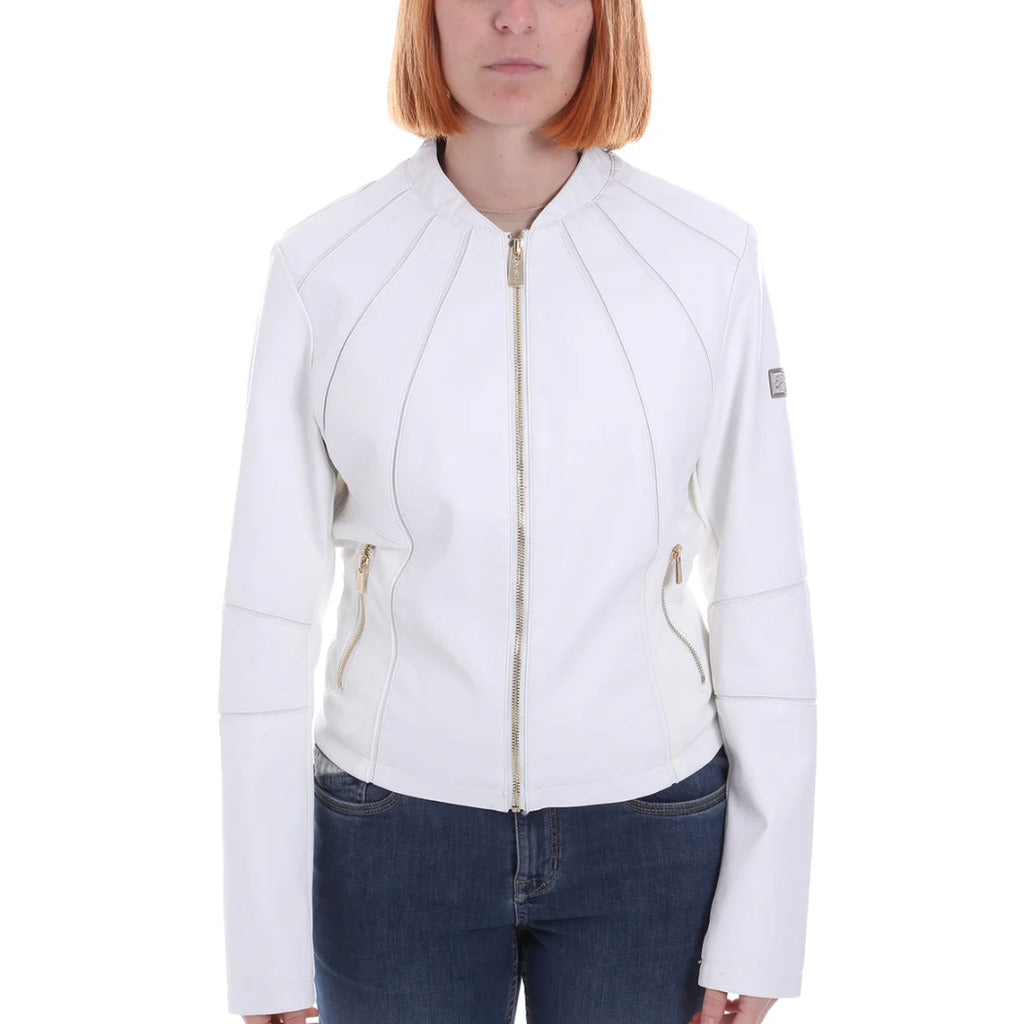 giacca ecopelle bianco