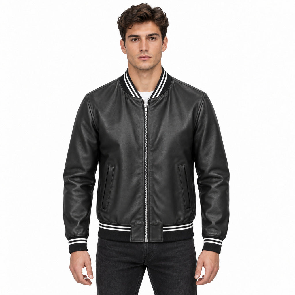 bomber in pelle sintetica
