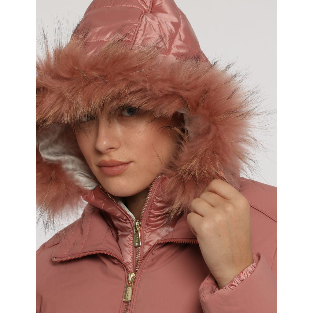 piumino corto rosa