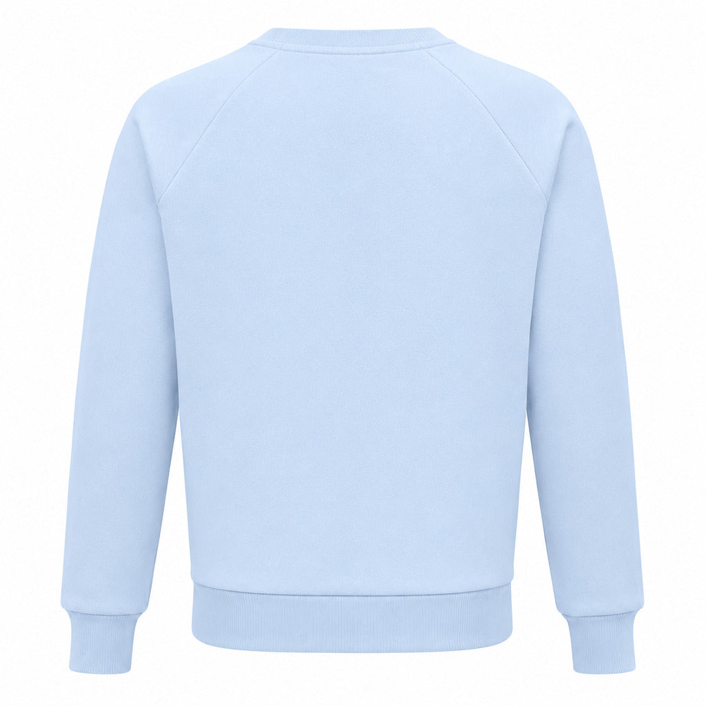 felpa girocollo azzurra