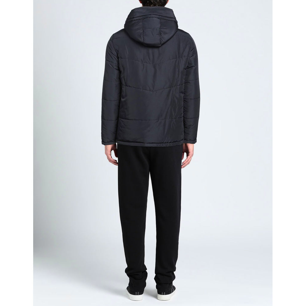 Aquascutum giubbotto, colore blu, cappuccio removibile