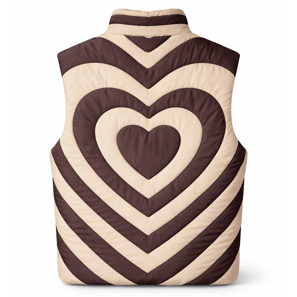 gilet trapuntato con stampa