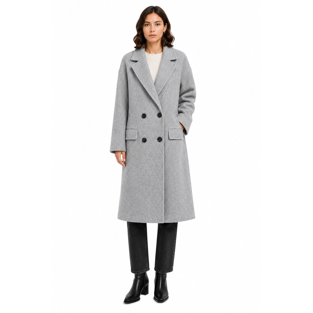 cappotto lungo lana doppiopetto