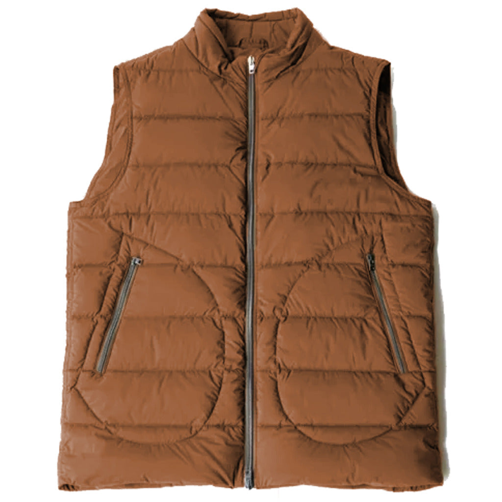 piumino gilet marrone