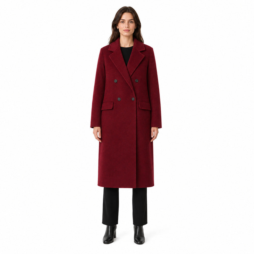 cappotto doppiopetto  lungo lana