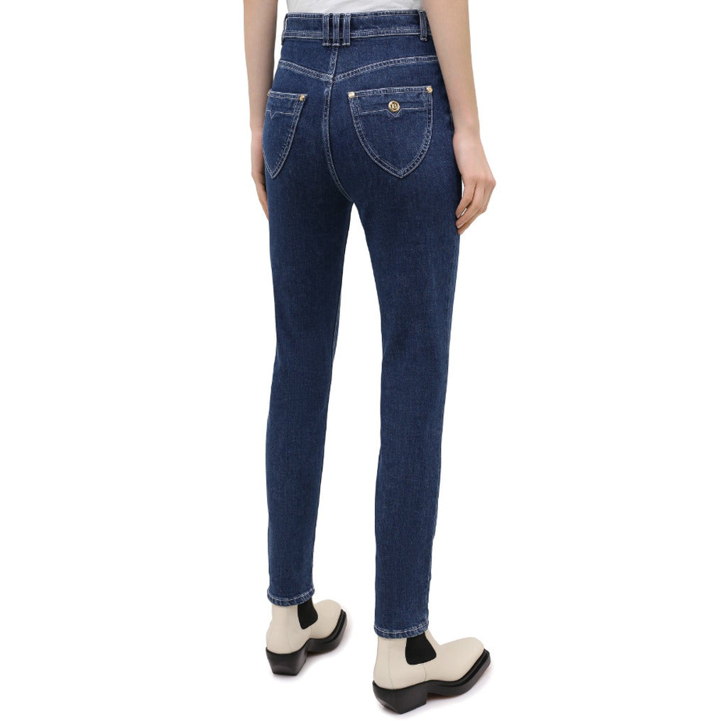 jeans high-waist regular blu