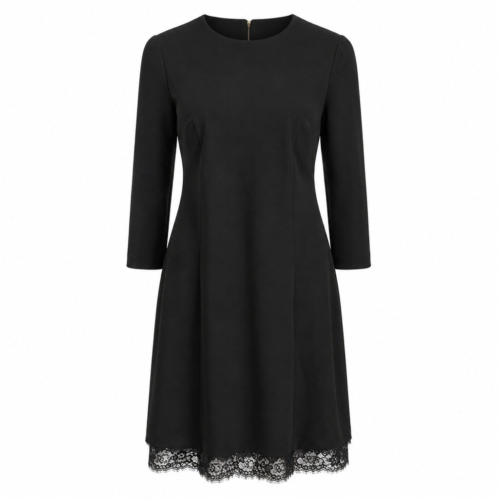 abito a maniche lunghe con pizzo