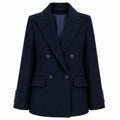 cappotto corto doppiopetto blu