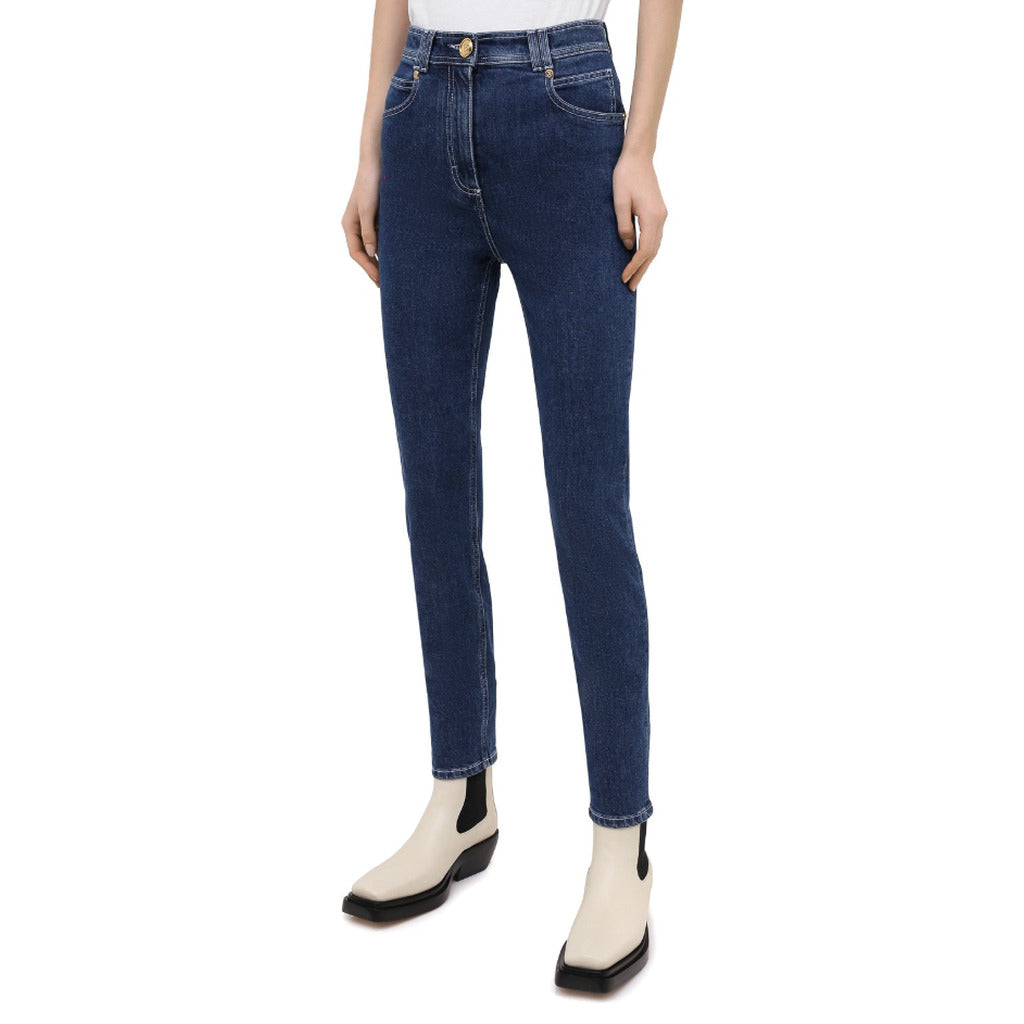 jeans high-waist regular blu