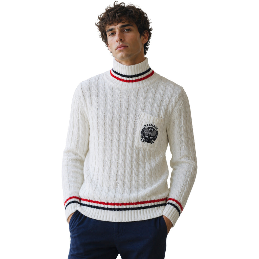 maglione dolcevita bianco