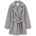 cappotto lana con cintura