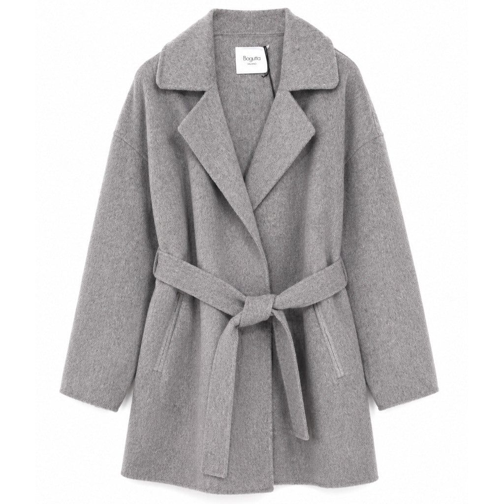 cappotto lana con cintura