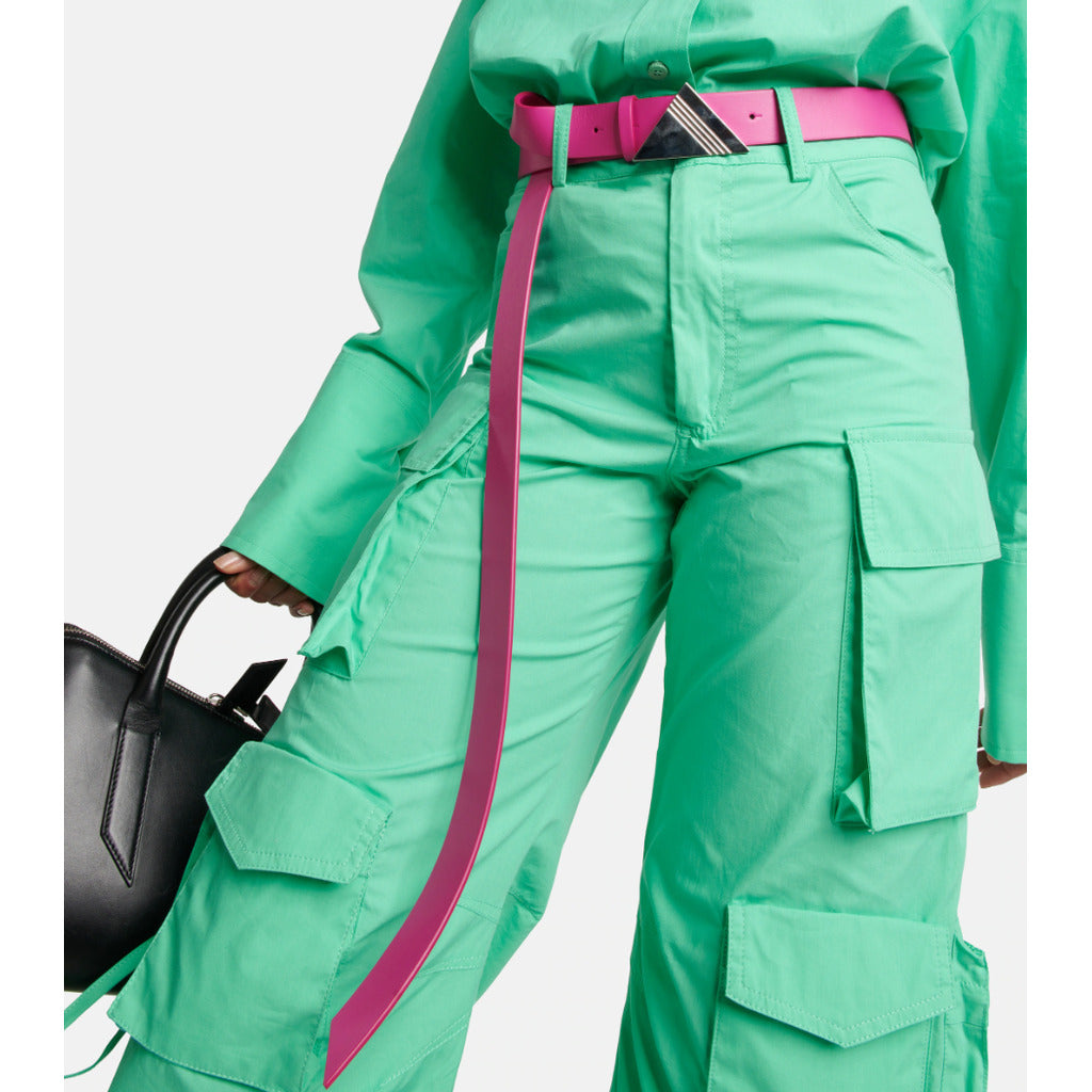 cintura in pelle fuxia