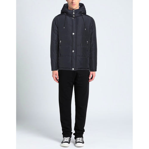 Aquascutum giubbotto, colore blu, cappuccio removibile