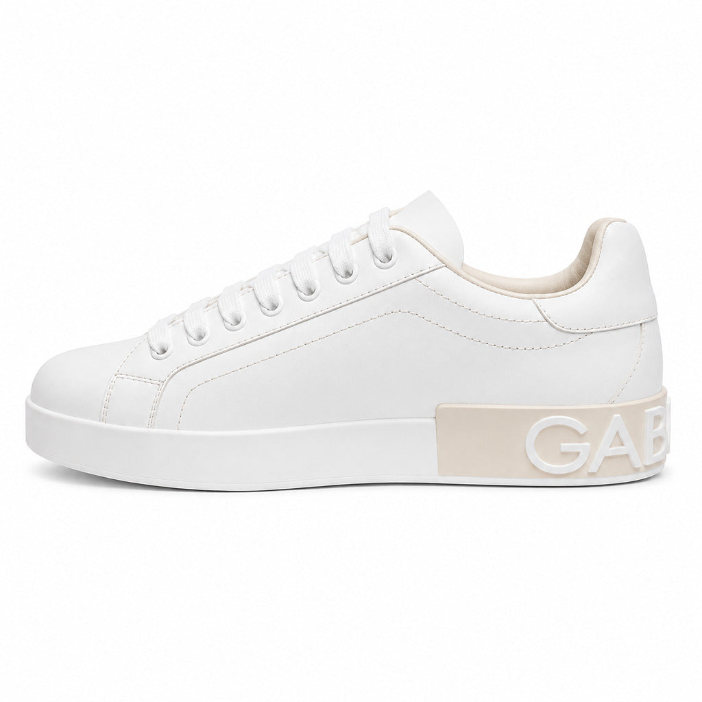 sneaker portofino bianca & beige