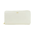 Cavalli class portafoglio con portamonete, color bianco con chiusura a zip.