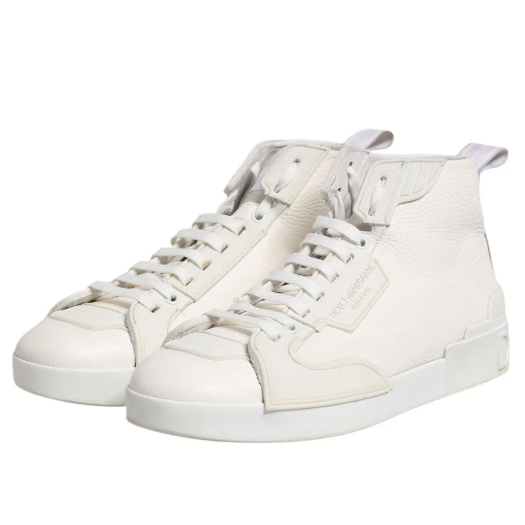 sneaker alta pelle bianca