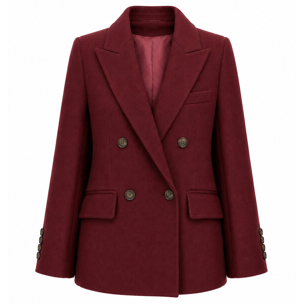 cappotto corto doppiopetto burgundy