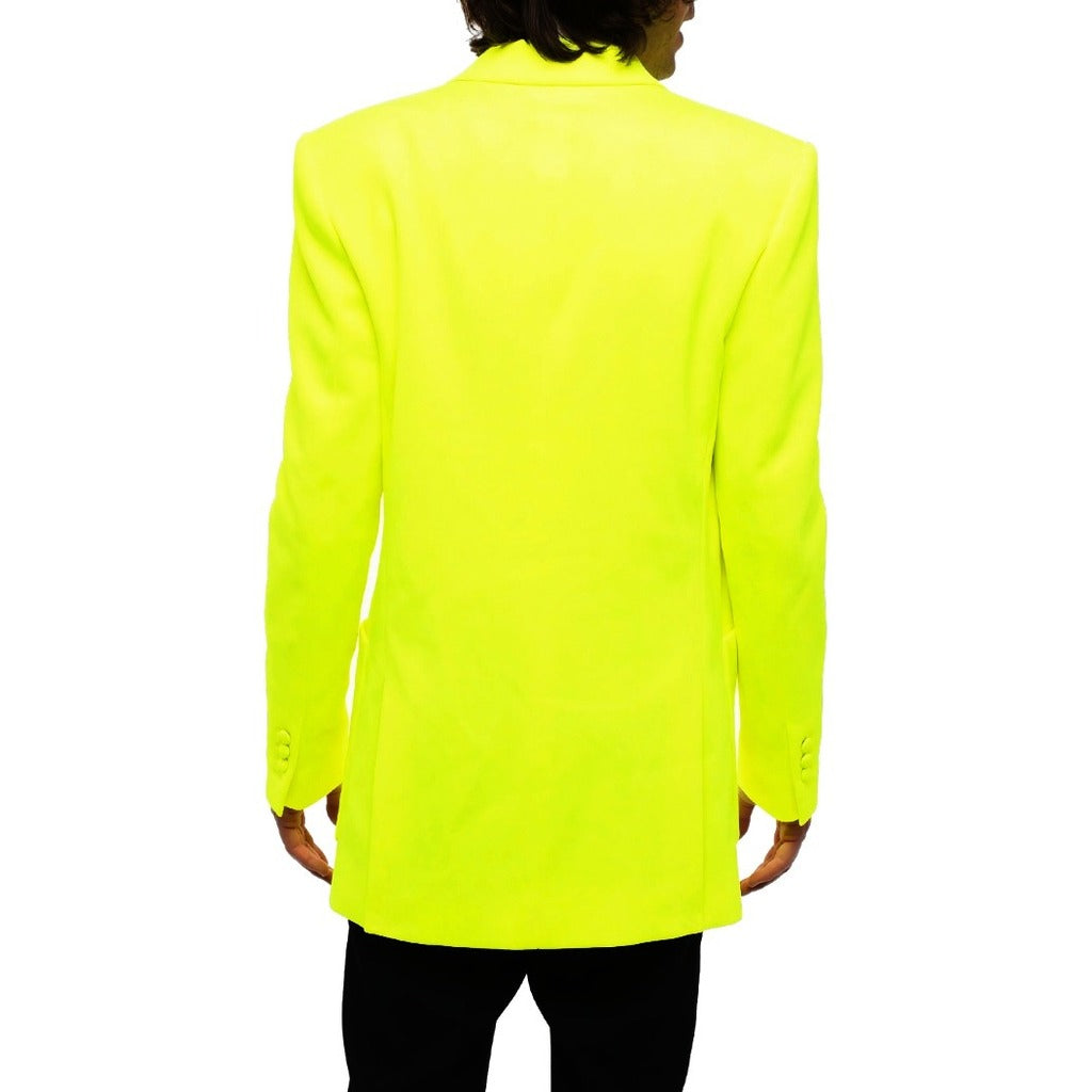 blazer doppiopetto giallo fluo