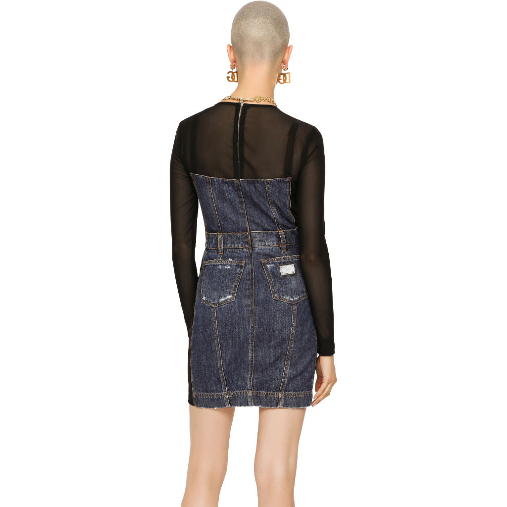 abito corto in denim