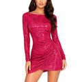 abito paillettes fucsia