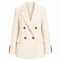 cappotto corto doppiopetto panna
