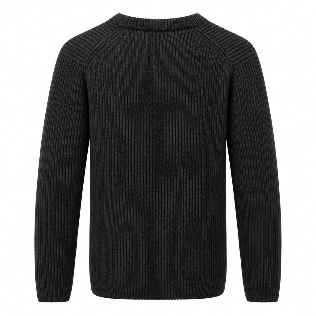 maglione a coste blu