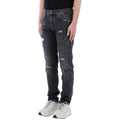 lucky chance logo distressed denim