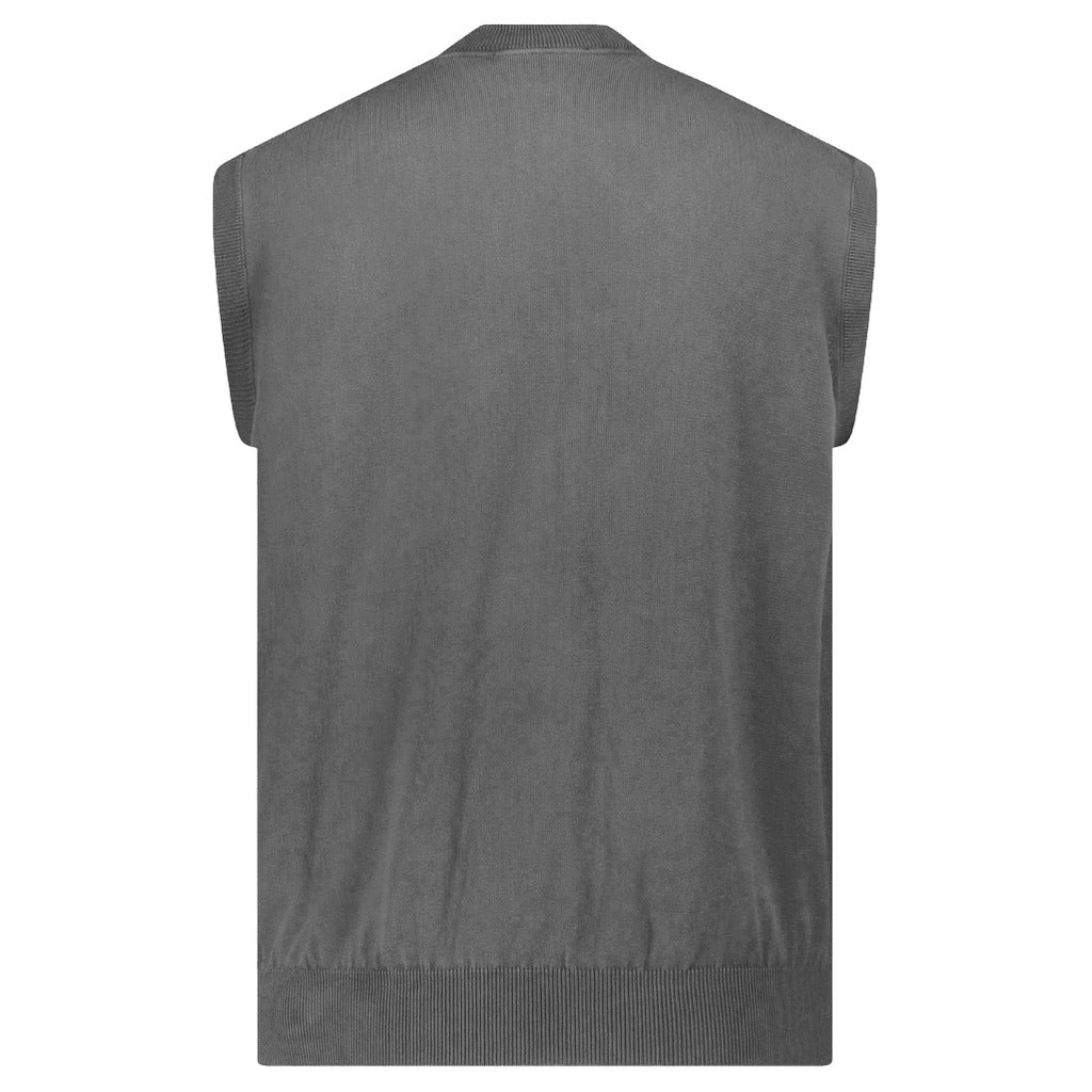 gilet con zip grigio