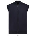 gilet con zip blu notte
