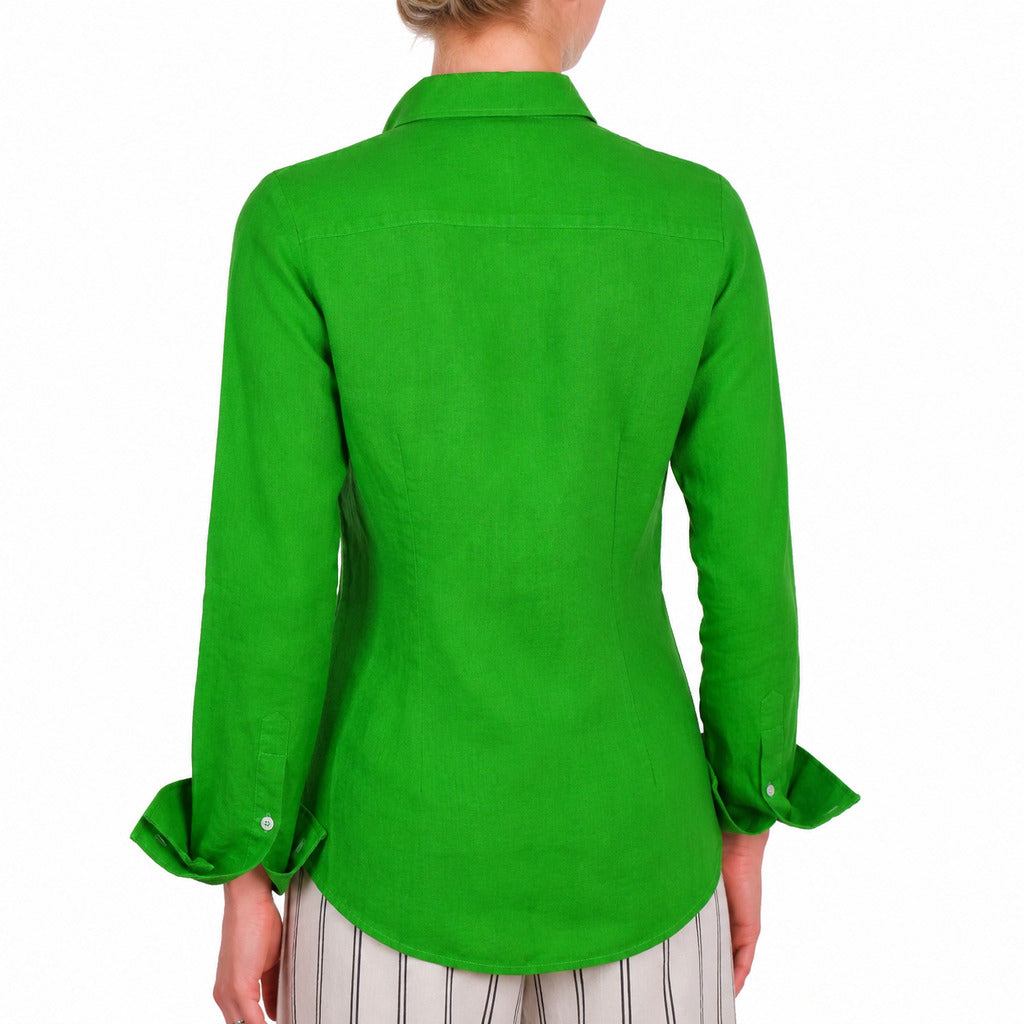 camicia lino verde