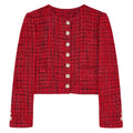 giacca cropped coral tweed