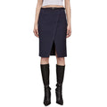 Gonna longuette navy