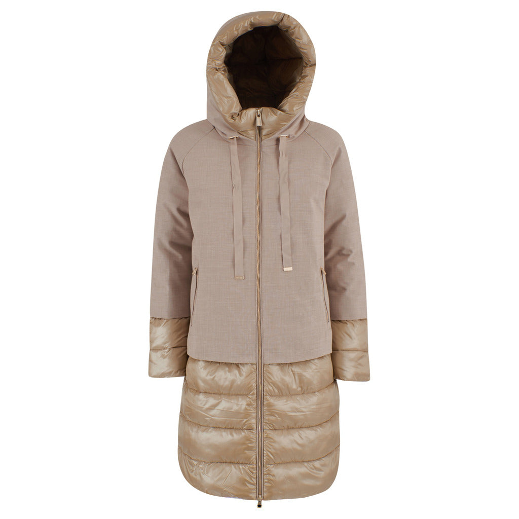 piumino tessuto beige