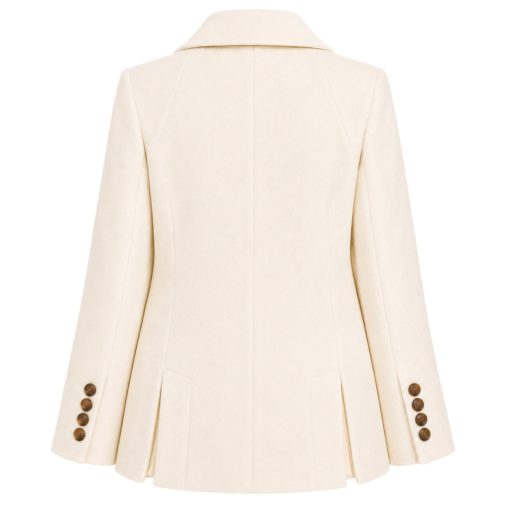 cappotto corto doppiopetto panna