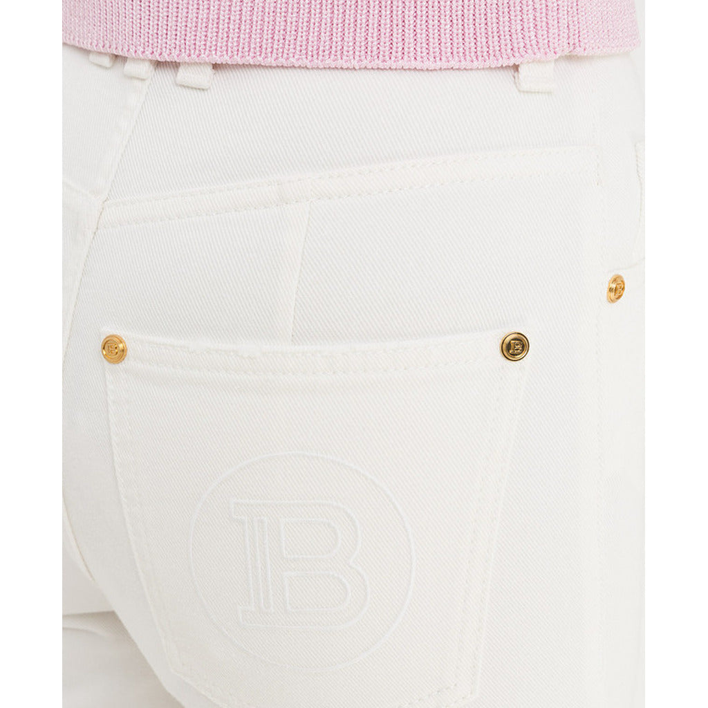 pantaloni a zampa bianchi