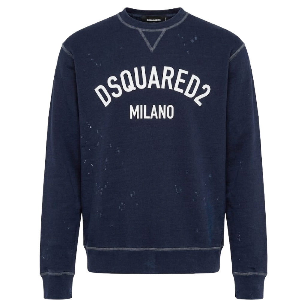 felpa girocollo distressed
