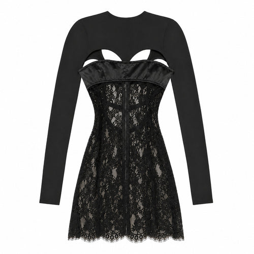 Abito con pizzo floreale