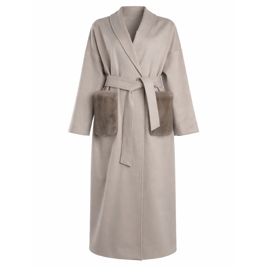 cappotto lungo trapuntato
