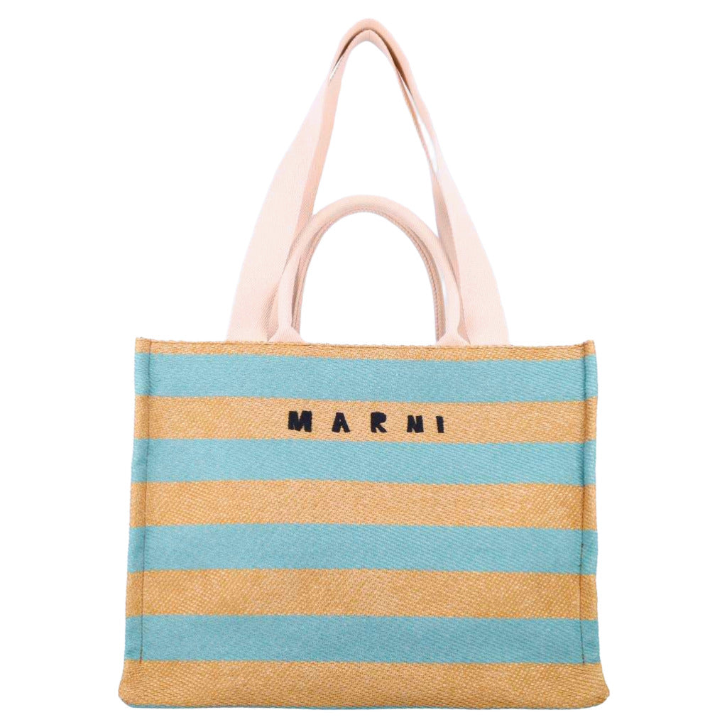 marni embroidered raffia tote bag