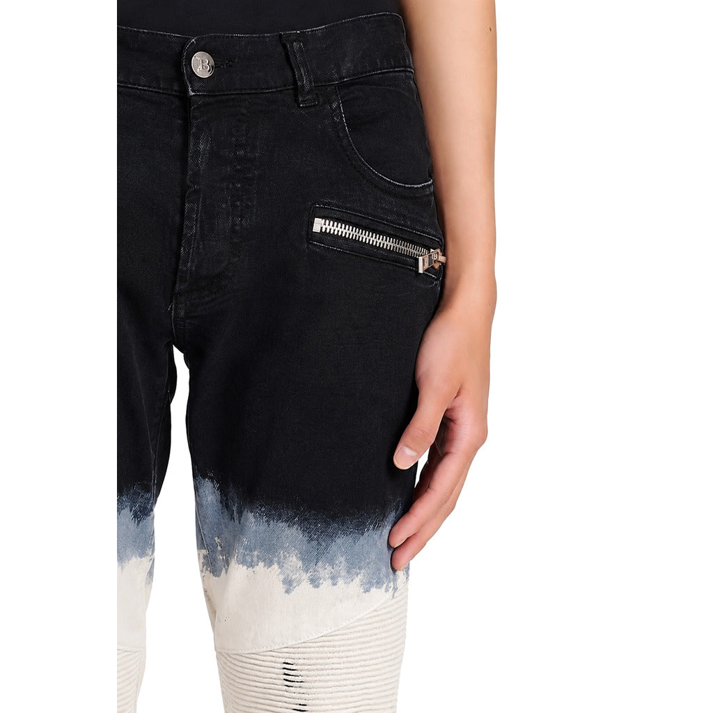 jeans black and white tie-dye