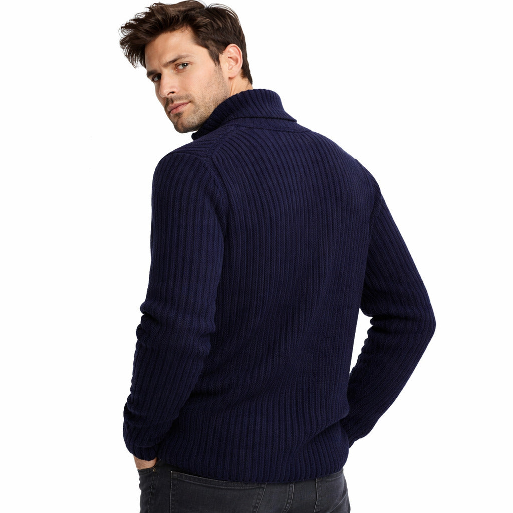 Giacca a maglia blu