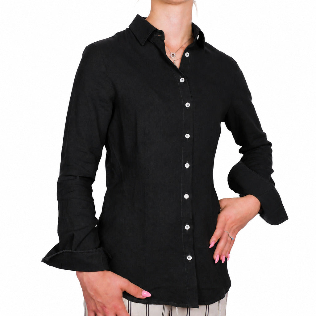camicia lino nero