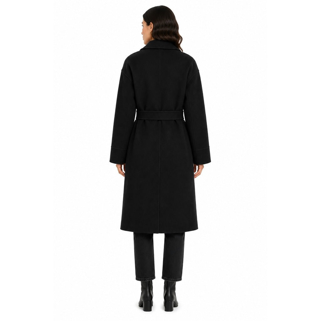 cappotto lana con cintura