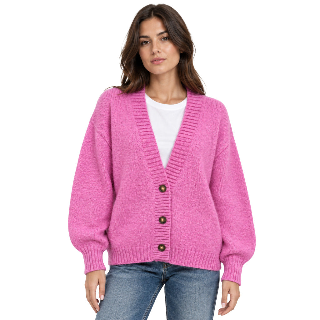 cardigan m/lunga ciclamino