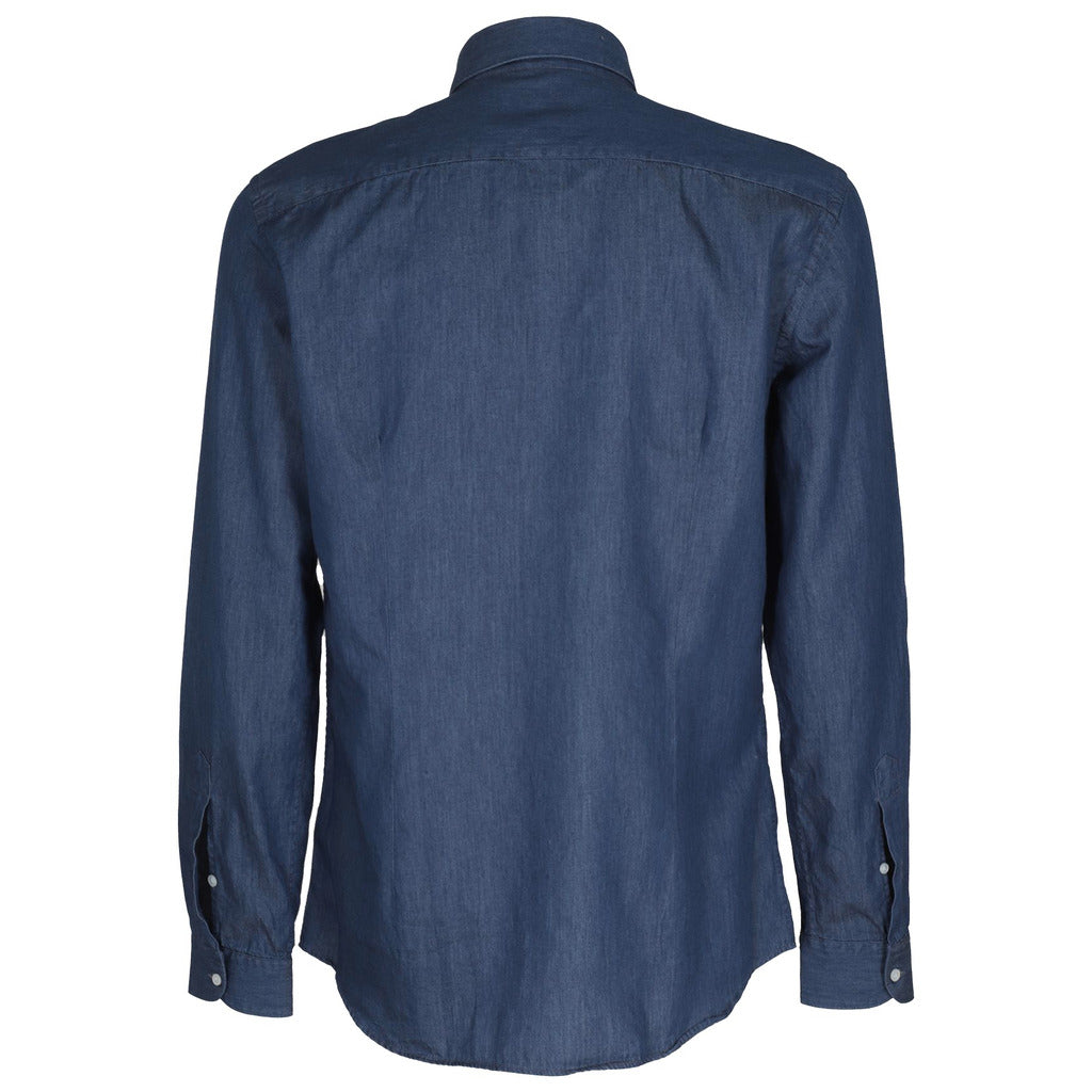 camicia denim blu scuro