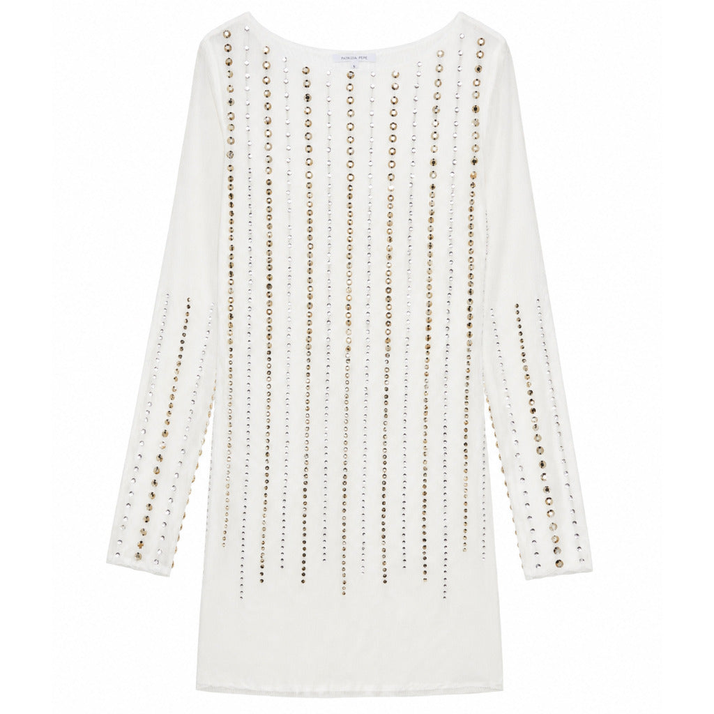 abito tulle con strass
